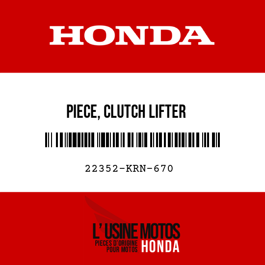 image de 22352-KRN-670 PIECE, CLUTCH LIFTER