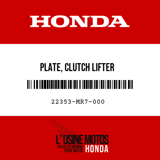 image de 22353-MR7-000 PLATE, CLUTCH LIFTER