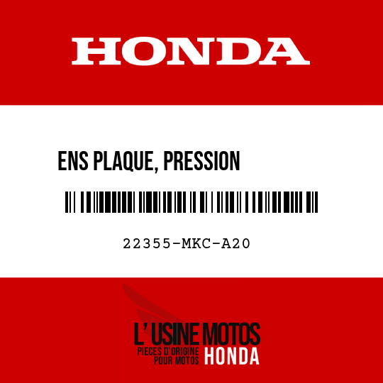 image de 22355-MKC-A20 ENS PLAQUE, PRESSION         EMBRAYAGE