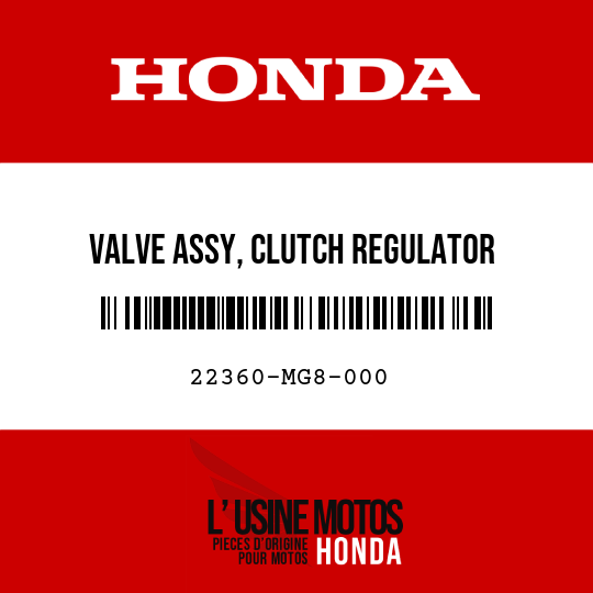 image de 22360-MG8-000 VALVE ASSY, CLUTCH REGULATOR