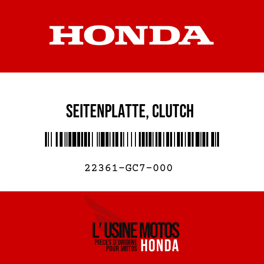 image de 22361-GC7-000 SEITENPLATTE, CLUTCH