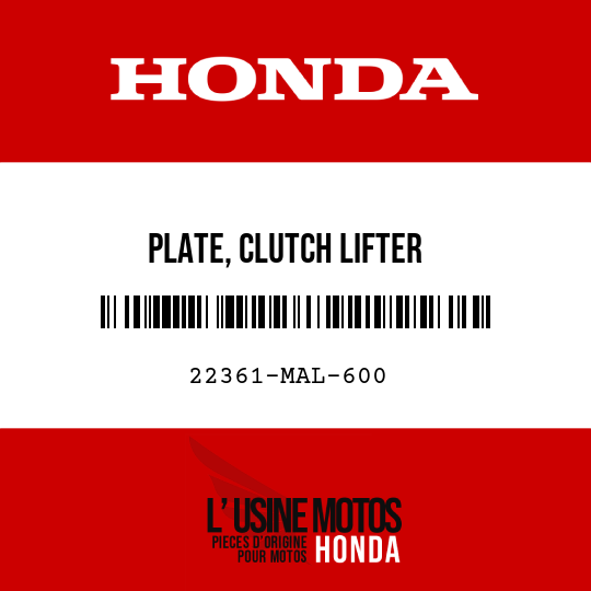 image de 22361-MAL-600 PLATE, CLUTCH LIFTER