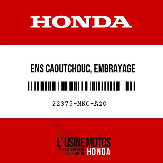 image de 22375-MKC-A20 ENS CAOUTCHOUC, EMBRAYAGE