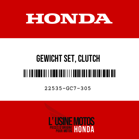 image de 22535-GC7-305 GEWICHT SET, CLUTCH