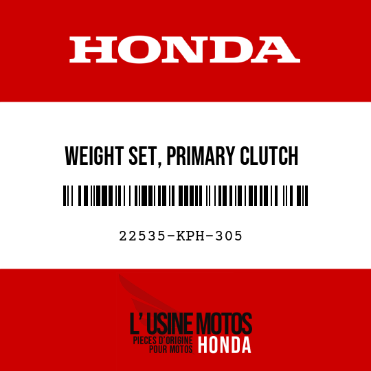 image de 22535-KPH-305 WEIGHT SET, PRIMARY CLUTCH