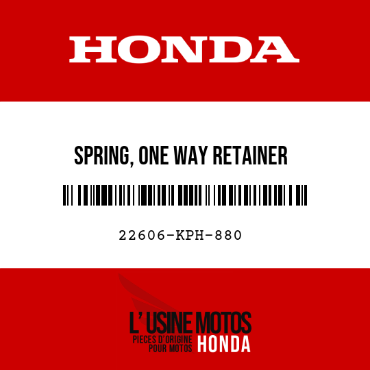 image de 22606-KPH-880 SPRING, ONE WAY RETAINER