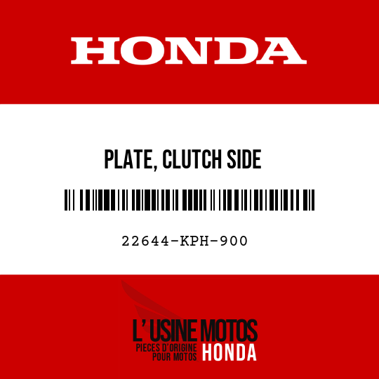 image de 22644-KPH-900 PLATE, CLUTCH SIDE