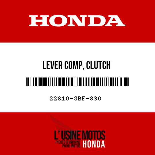 image de 22810-GBF-830 LEVER COMP, CLUTCH