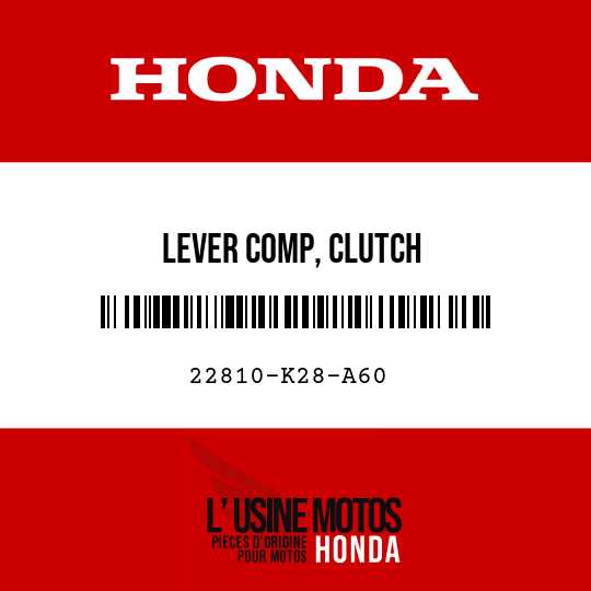 image de 22810-K28-A60 LEVER COMP, CLUTCH