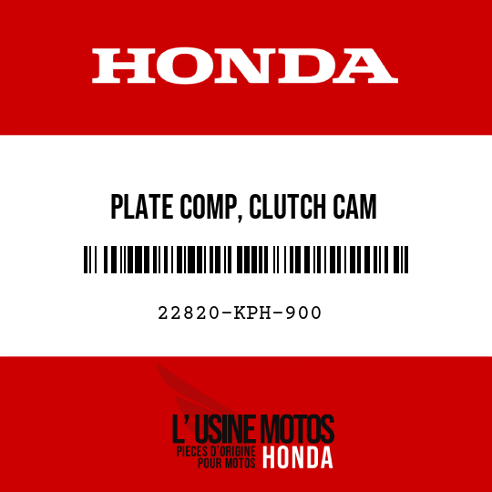 image de 22820-KPH-900 PLATE COMP, CLUTCH CAM