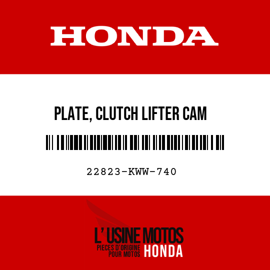 image de 22823-KWW-740 PLATE, CLUTCH LIFTER CAM