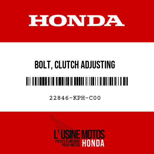 image de 22846-KPH-C00 BOLT, CLUTCH ADJUSTING