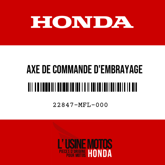 image de 22847-MFL-000 AXE DE COMMANDE D'EMBRAYAGE