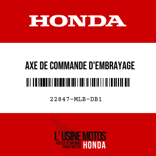 image de 22847-MLB-DB1 AXE DE COMMANDE D'EMBRAYAGE