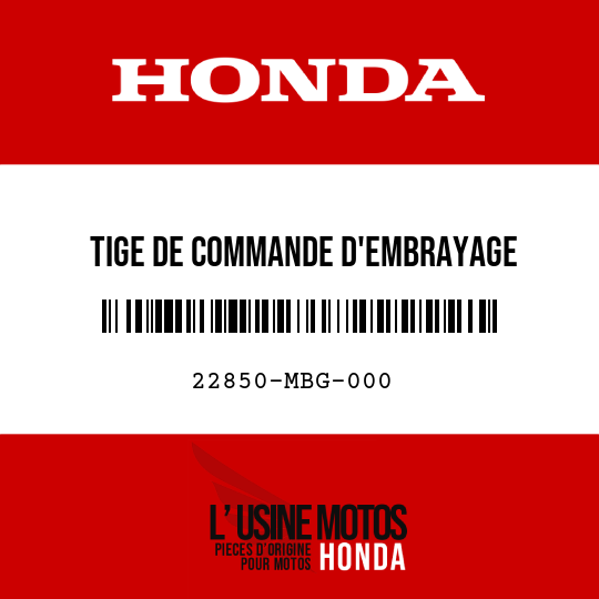 image de 22850-MBG-000 TIGE DE COMMANDE D'EMBRAYAGE