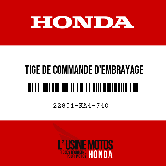 image de 22851-KA4-740 TIGE DE COMMANDE D'EMBRAYAGE
