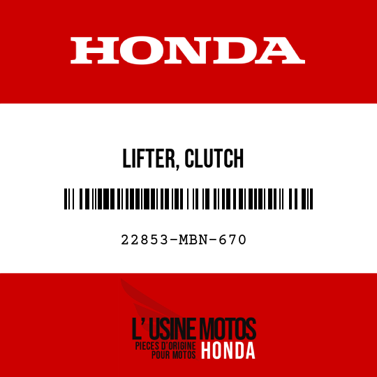 image de 22853-MBN-670 LIFTER, CLUTCH