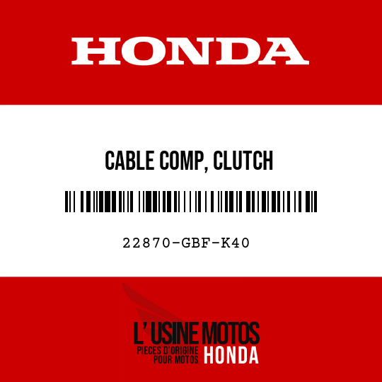 image de 22870-GBF-K40 CABLE COMP, CLUTCH