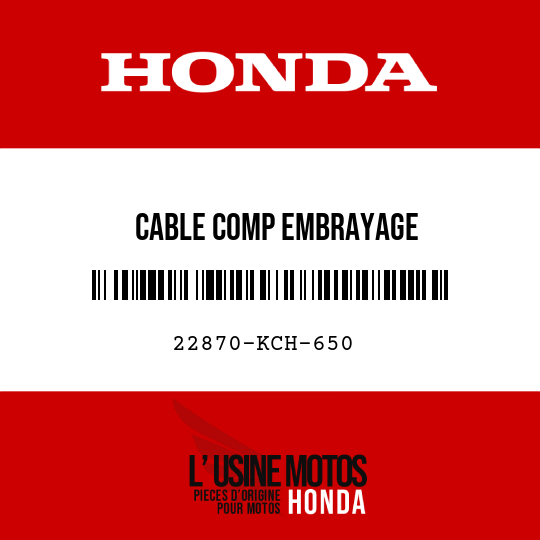 image de 22870-KCH-650 CABLE COMP EMBRAYAGE