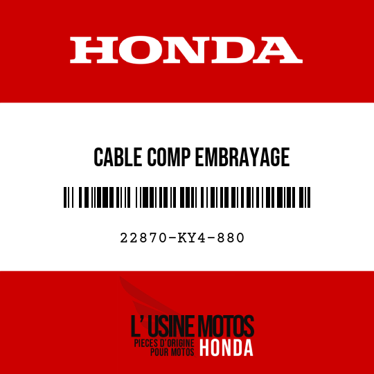 image de 22870-KY4-880 CABLE COMP EMBRAYAGE