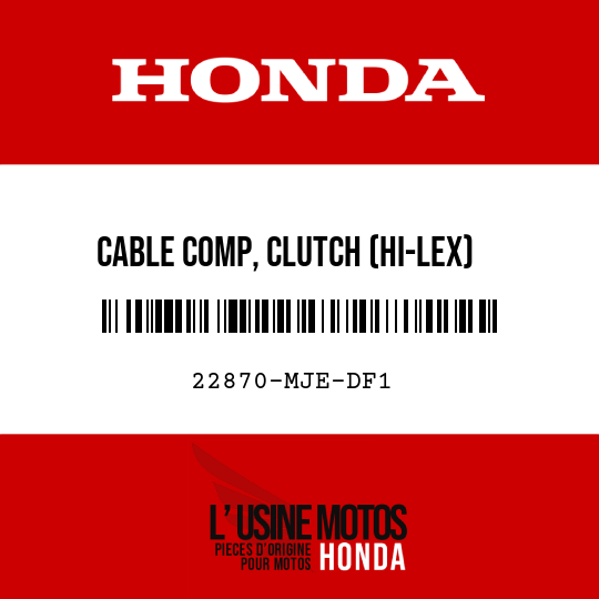image de 22870-MJE-DF1 CABLE COMP, CLUTCH (HI-LEX)