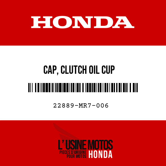 image de 22889-MR7-006 CAP, CLUTCH OIL CUP