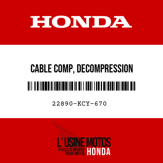 image de 22890-KCY-670 CABLE COMP, DECOMPRESSION