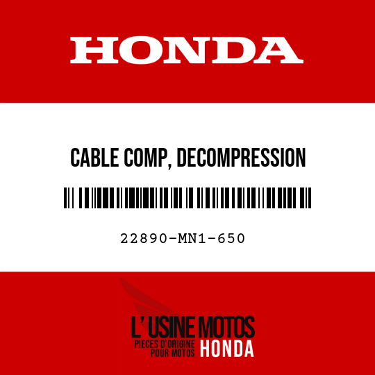 image de 22890-MN1-650 CABLE COMP, DECOMPRESSION