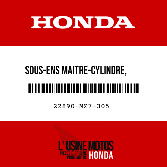 image de 22890-MZ7-305 SOUS-ENS MAITRE-CYLINDRE,    EMBRAYAGE