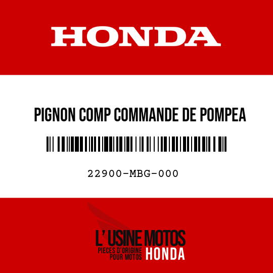 image de 22900-MBG-000 PIGNON COMP COMMANDE DE POMPEA HUILE