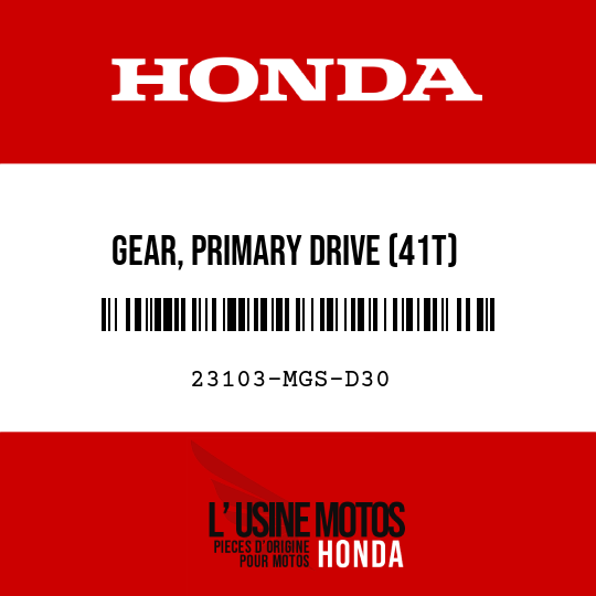 image de 23103-MGS-D30 GEAR, PRIMARY DRIVE (41T)