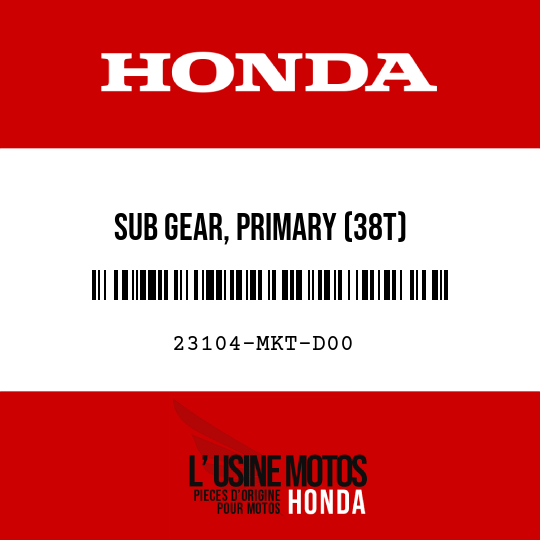 image de 23104-MKT-D00 SUB GEAR, PRIMARY (38T)