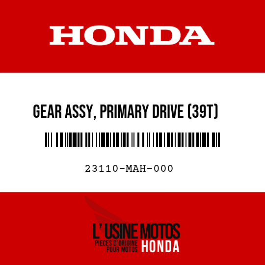 image de 23110-MAH-000 GEAR ASSY, PRIMARY DRIVE (39T)