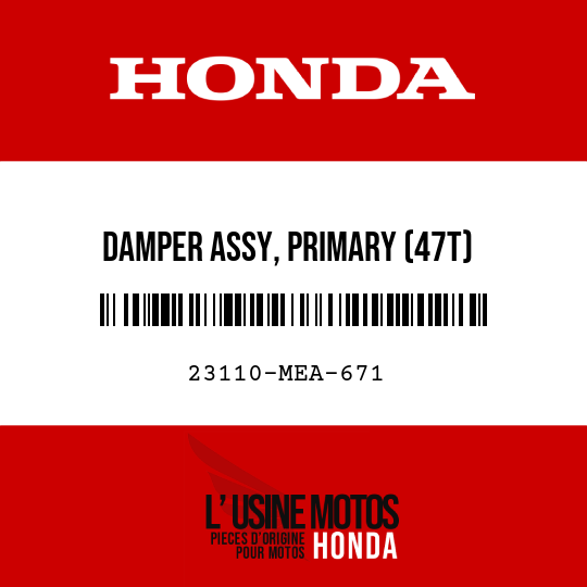 image de 23110-MEA-671 DAMPER ASSY, PRIMARY (47T)