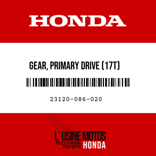 image de 23120-086-020 GEAR, PRIMARY DRIVE (17T)