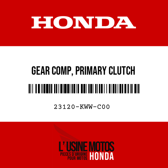 image de 23120-KWW-C00 GEAR COMP, PRIMARY CLUTCH