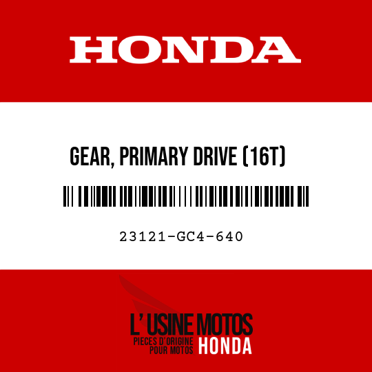 image de 23121-GC4-640 GEAR, PRIMARY DRIVE (16T)