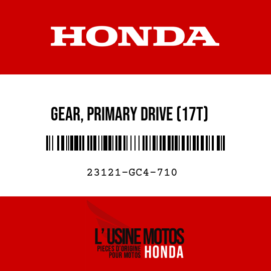 image de 23121-GC4-710 GEAR, PRIMARY DRIVE (17T)
