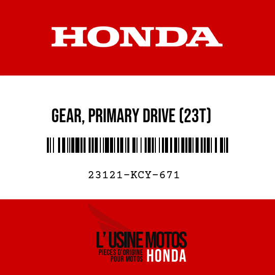 image de 23121-KCY-671 GEAR, PRIMARY DRIVE (23T)