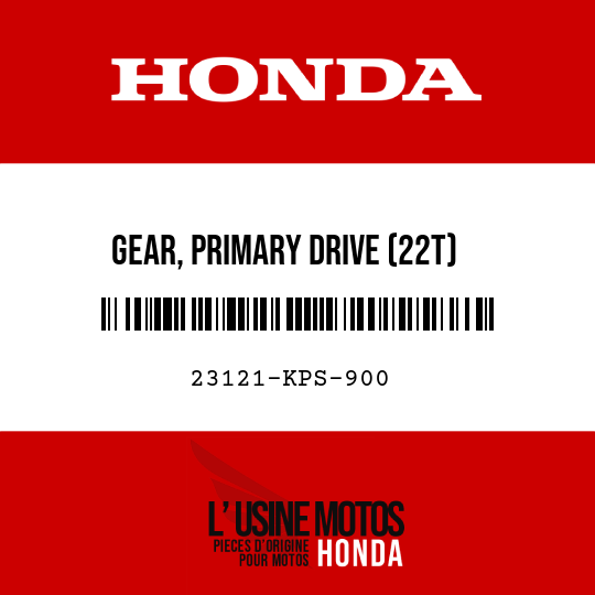 image de 23121-KPS-900 GEAR, PRIMARY DRIVE (22T)