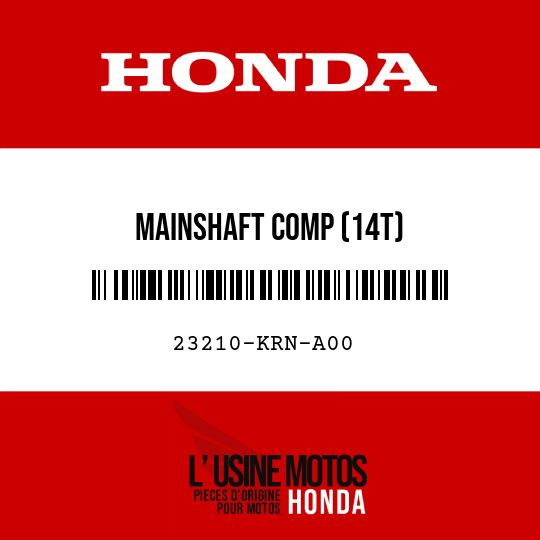 image de 23210-KRN-A00 MAINSHAFT COMP (14T)