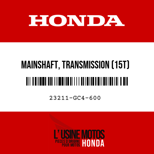 image de 23211-GC4-600 MAINSHAFT, TRANSMISSION (15T)