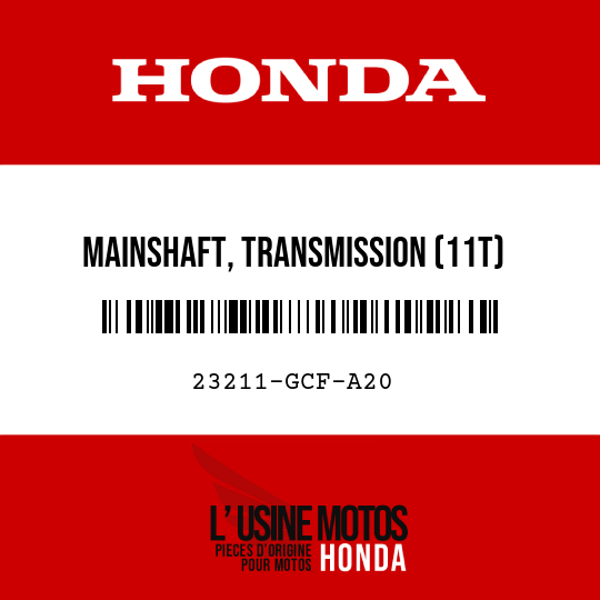 image de 23211-GCF-A20 MAINSHAFT, TRANSMISSION (11T)