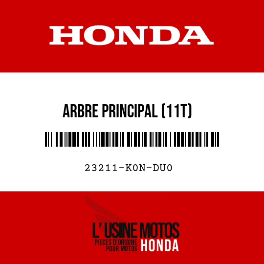 image de 23211-K0N-DU0 ARBRE PRINCIPAL (11T)