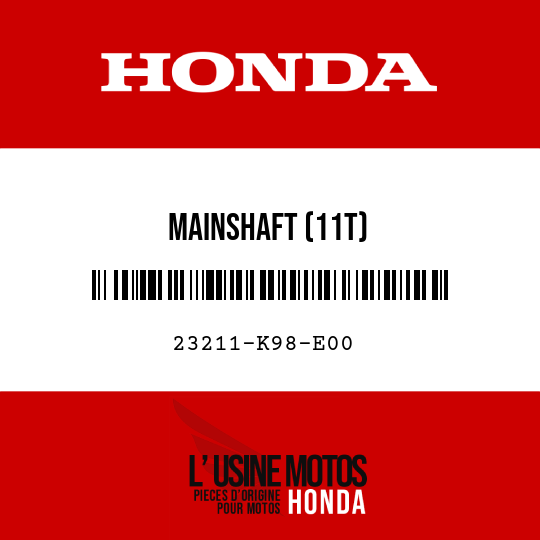 image de 23211-K98-E00 MAINSHAFT (11T)