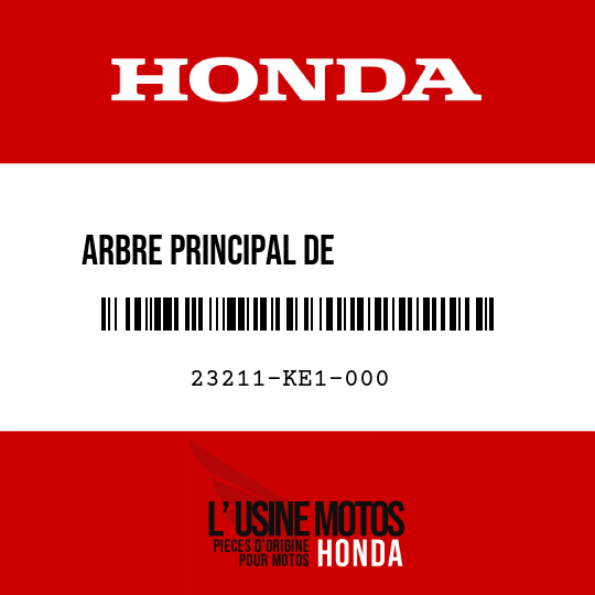 image de 23211-KE1-000 ARBRE PRINCIPAL DE            TRANSMISSION (11T)