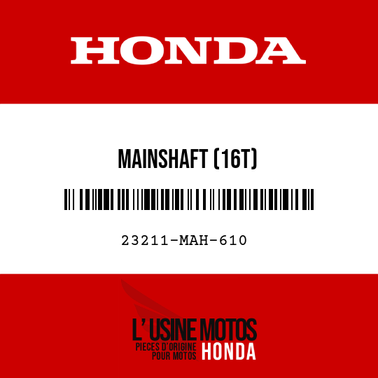 image de 23211-MAH-610 MAINSHAFT (16T)