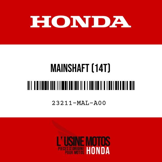 image de 23211-MAL-A00 MAINSHAFT (14T)