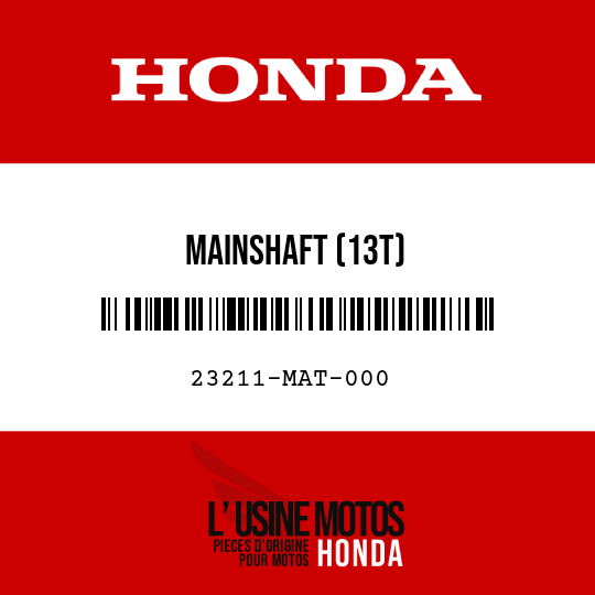 image de 23211-MAT-000 MAINSHAFT (13T)