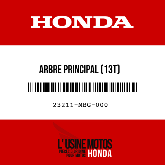 image de 23211-MBG-000 ARBRE PRINCIPAL (13T)
